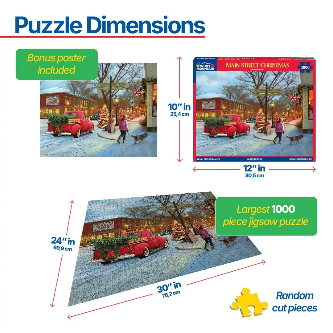 Main Street Christmas (1817pz) - 1000 Piece Jigsaw Puzzle - Image 3