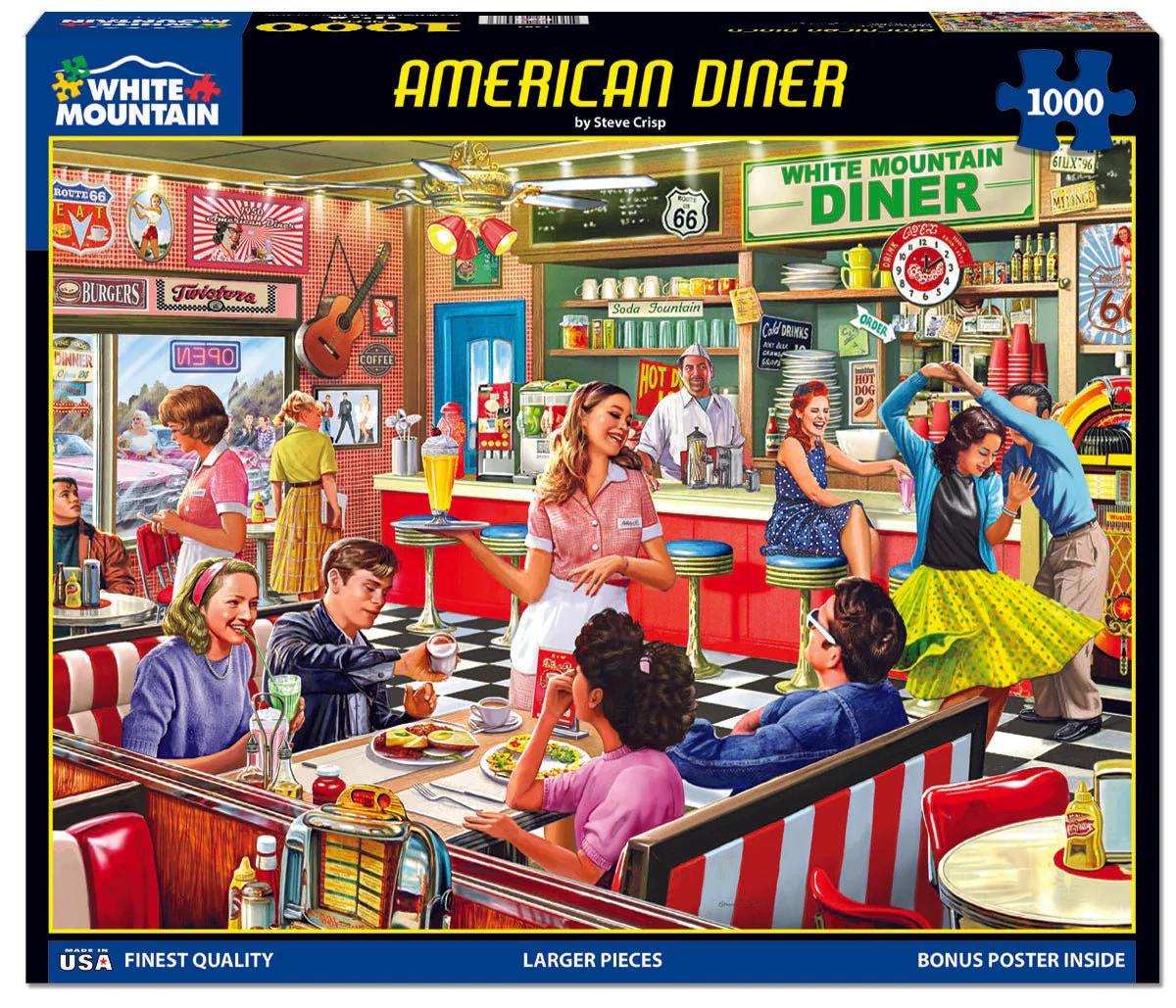 American Diner (1397pz) - 1000 Piece Jigsaw Puzzle - Image 2
