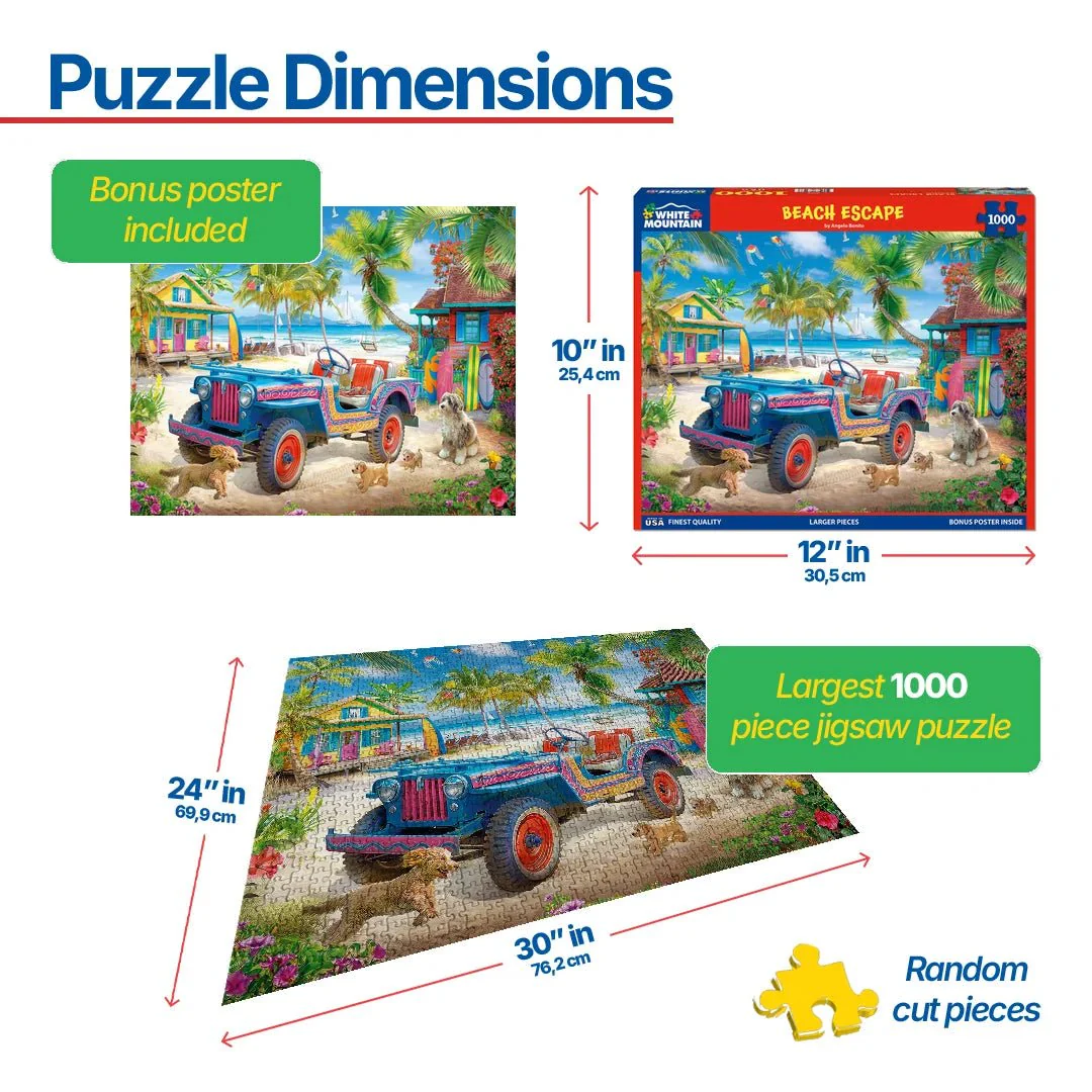 Beach Escape (2098pz) - 1000 Piece Jigsaw Puzzle - Image 3