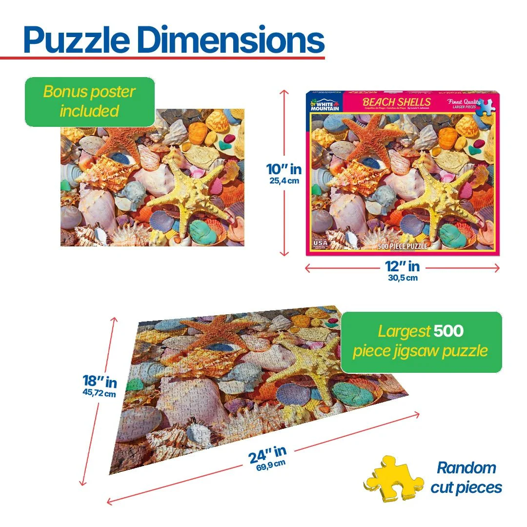 Beach Shells (1486pz) - 500 Pieces - Image 3