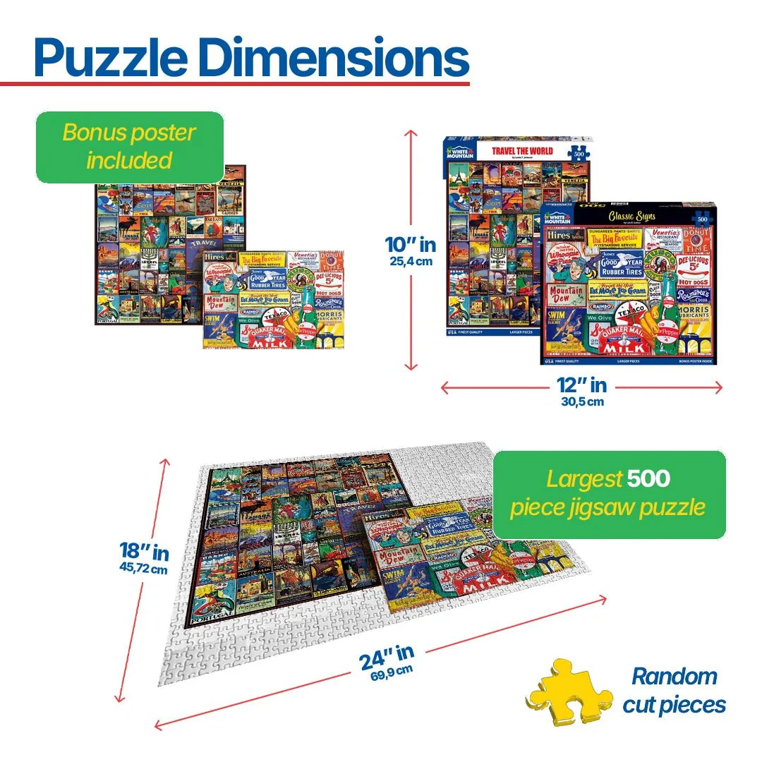 Set of 2: Best Selling 500 Piece Puzzle Bundle - Image 3