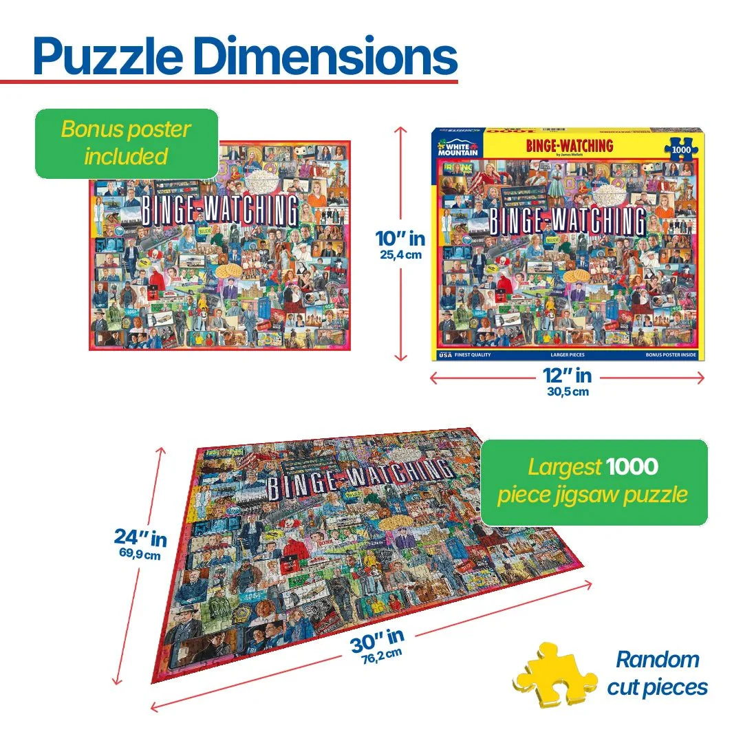 Binge-Watching (1761pz) - 1000 Piece Jigsaw Puzzle - Image 3