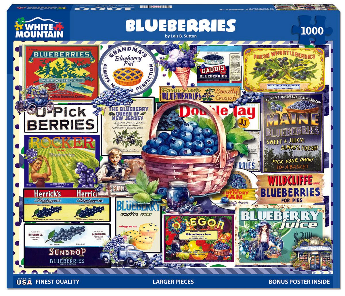 Blueberries (1879pz) - 1000 Piece Jigsaw Puzzle - Image 2