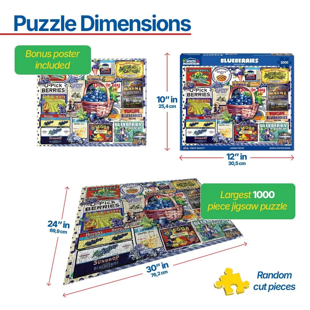 Blueberries (1879pz) - 1000 Piece Jigsaw Puzzle - Image 3