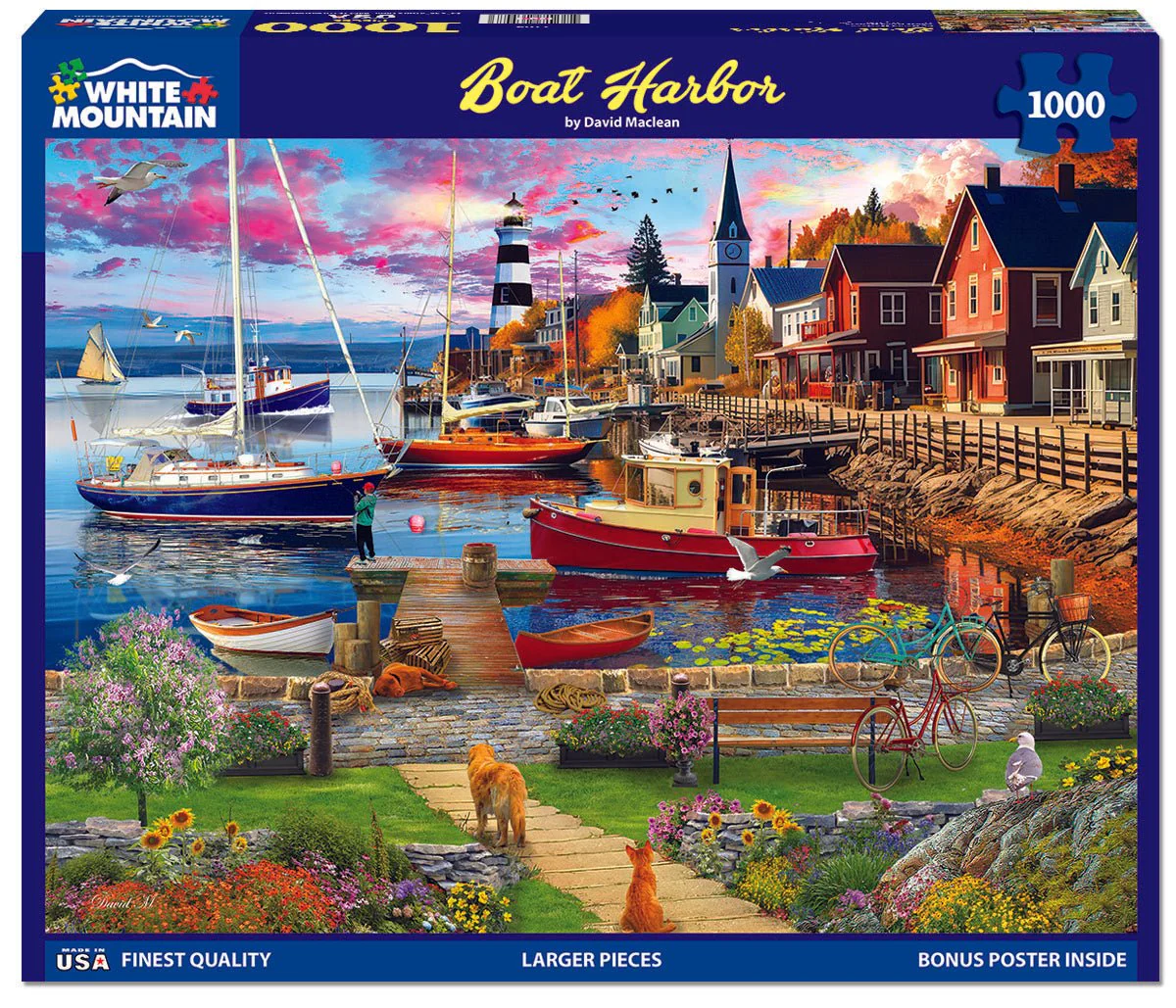 Boat Harbor (2109pz) - 1000 Piece Jigsaw Puzzle - Image 2