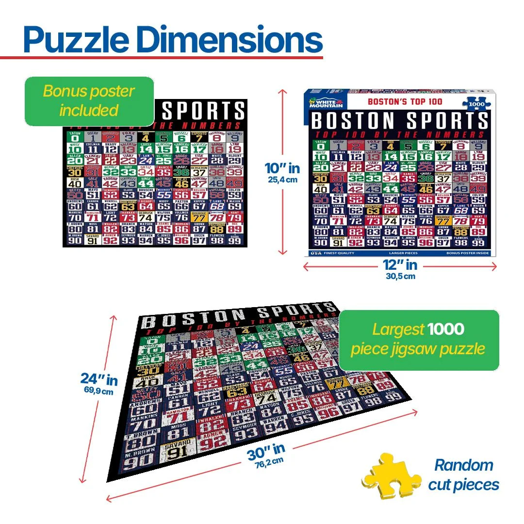 Boston’s Top 100 (1966pz) - 1000 Piece Jigsaw Puzzle - Image 3