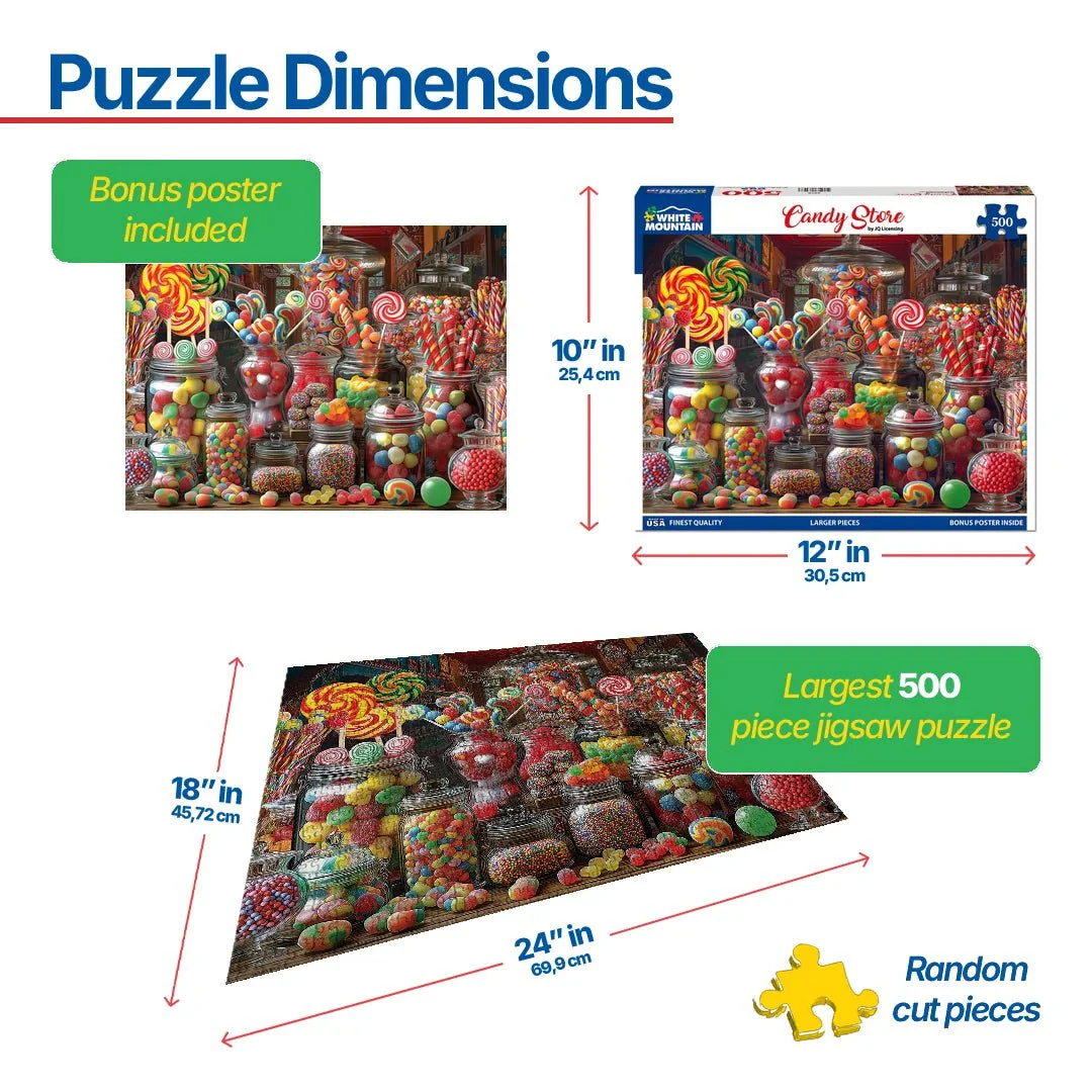 Candy Store (2070pz) - 500 Piece Jigsaw Puzzle - Image 3
