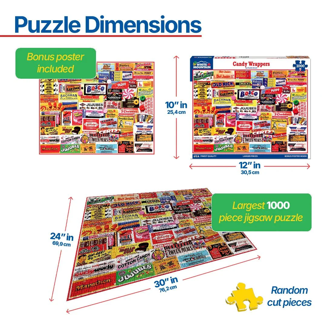 Candy Wrappers (862pz) - 1000 Piece Jigsaw Puzzle - Image 3