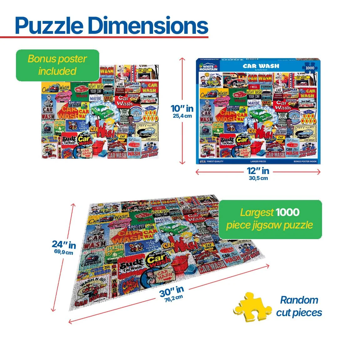 Car Wash (2086pz) - 1000 Piece Jigsaw Puzzle - Image 3