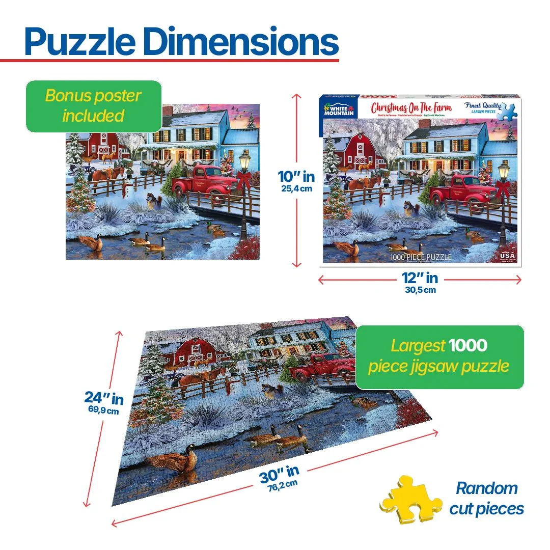 Christmas on the Farm (1716pz) - 1000 Piece Jigsaw Puzzle - Image 3