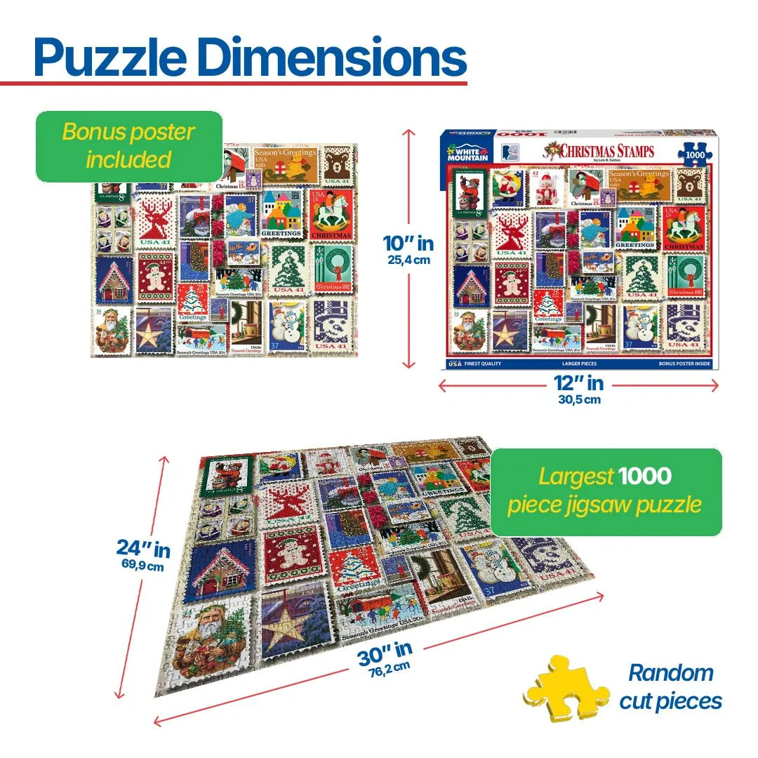 Christmas Stamps (1262pz) - 1000 Pieces - Image 3