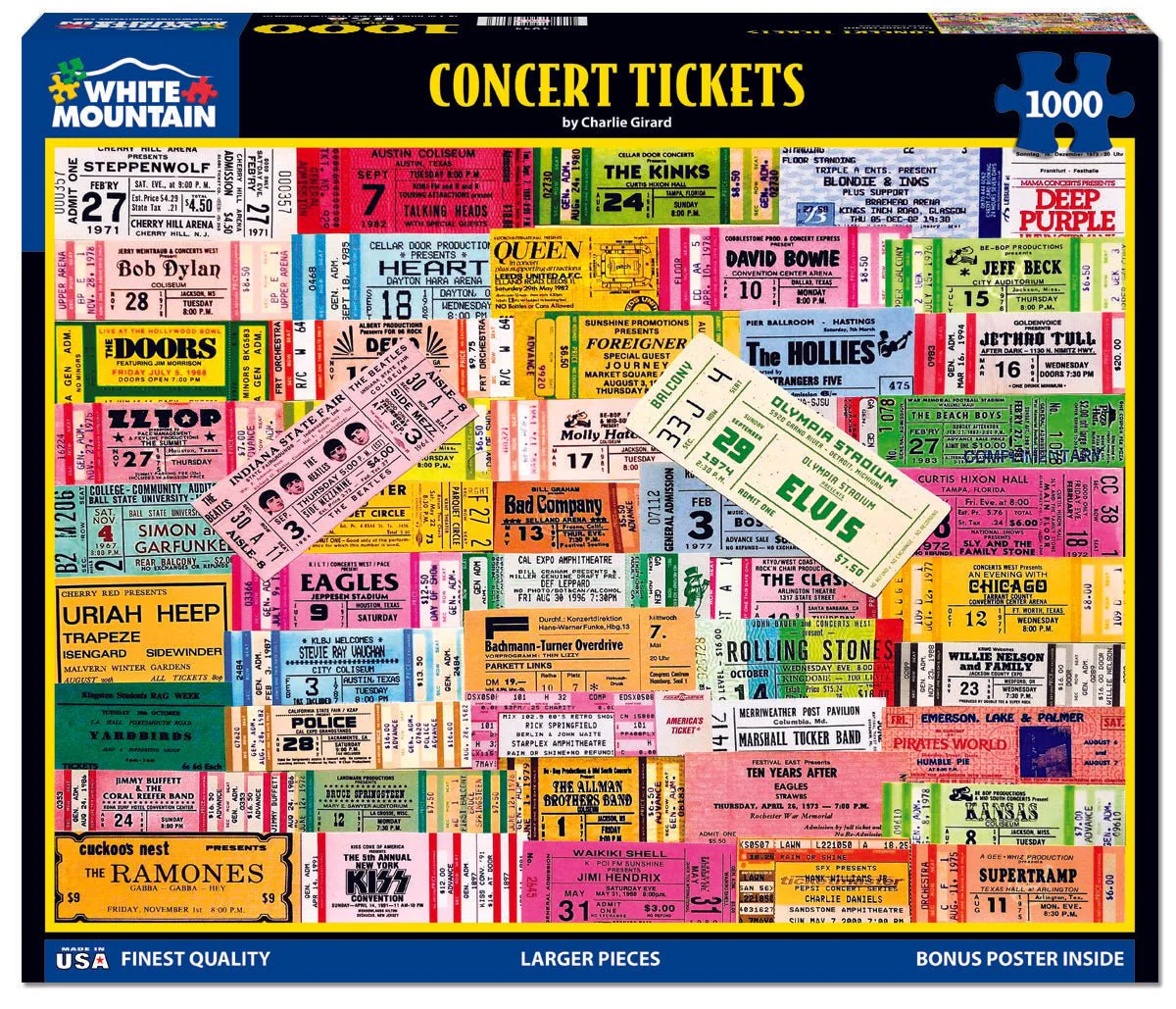 Concert Tickets (1844pz) - 1000 Piece Jigsaw Puzzle - Image 2