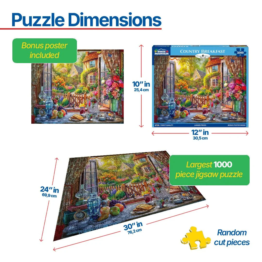 Country Breakfast (2095pz) - 1000 Piece Jigsaw Puzzle - Image 3