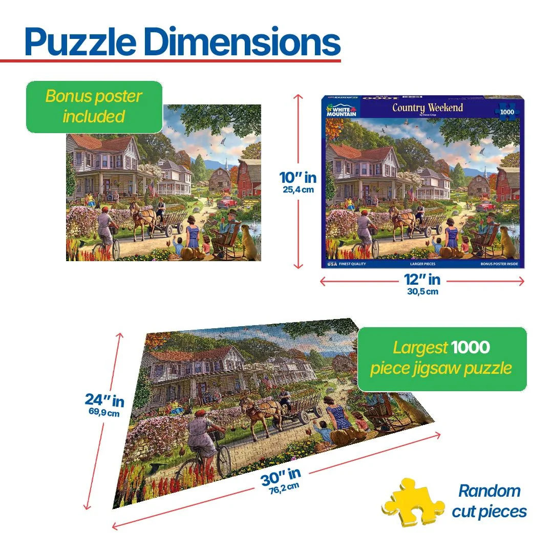 Country Weekend (1903pz) - 1000 Piece Jigsaw Puzzle - Image 3