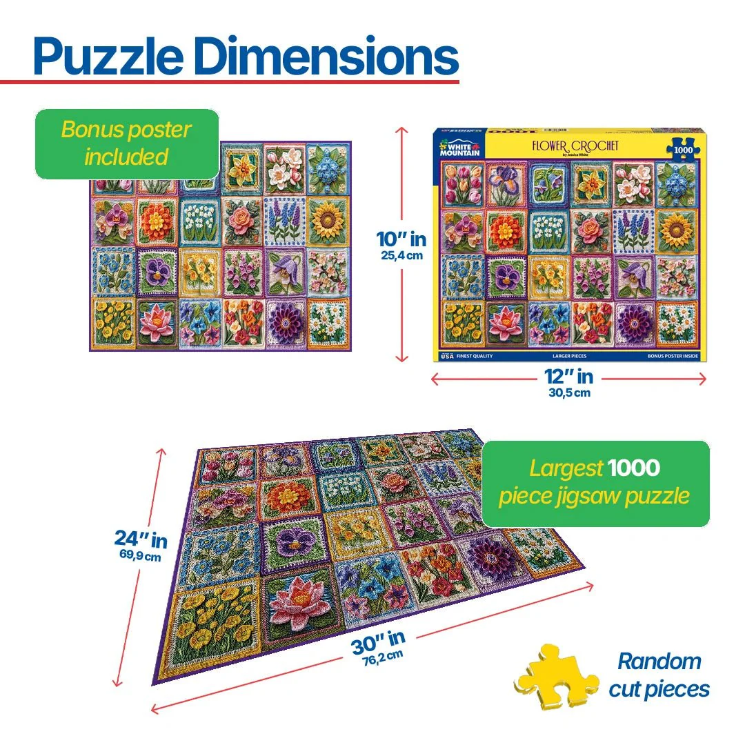 Flower Crochet (2048pz) - 1000 Piece Jigsaw Puzzle - Image 3