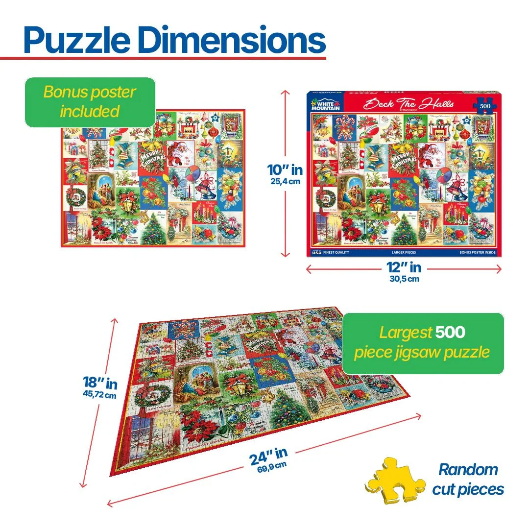 Deck The Halls (1914pz) - 500 Piece Jigsaw Puzzle - Image 3
