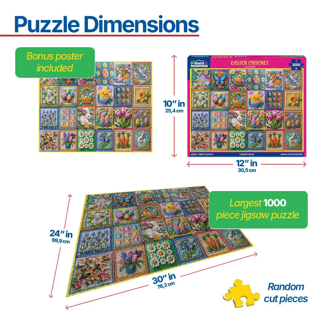 Easter Crochet (2096pz) - 1000 Piece Jigsaw Puzzle - Image 3