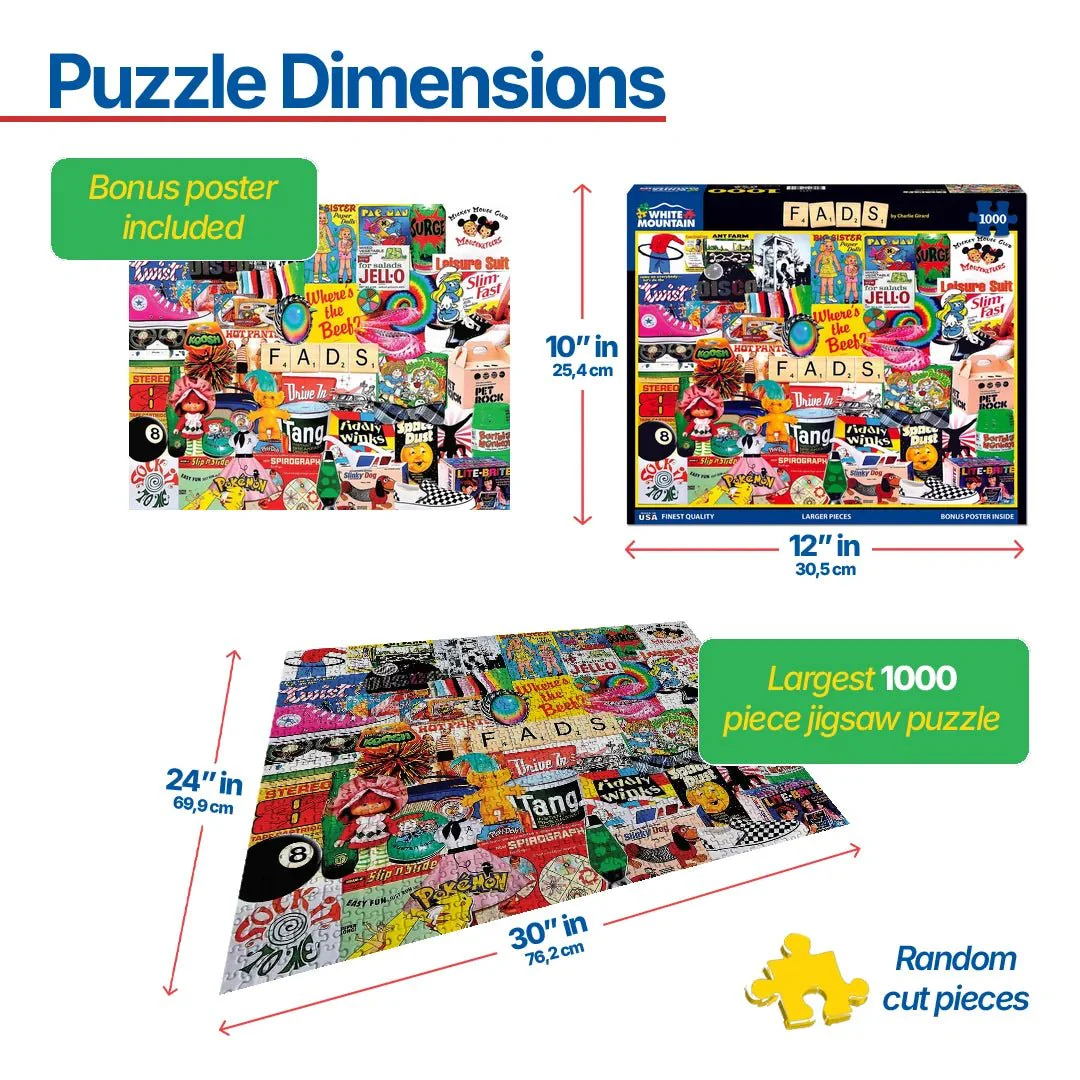 Fads (1459pz) - 1000 Piece Jigsaw Puzzle - Image 3