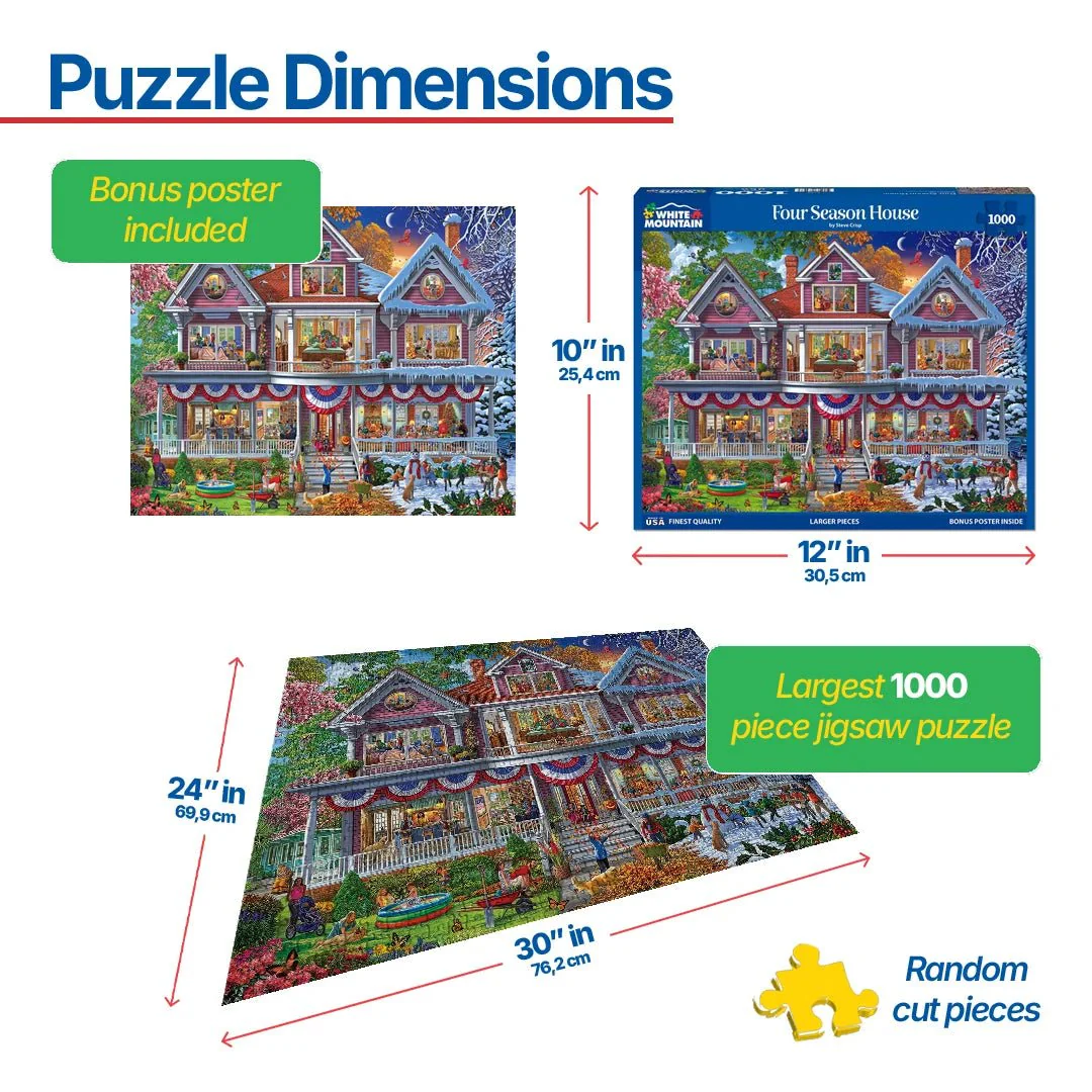 Four Season House (2138pz) - 1000 Piece Jigsaw Puzzle - Image 3