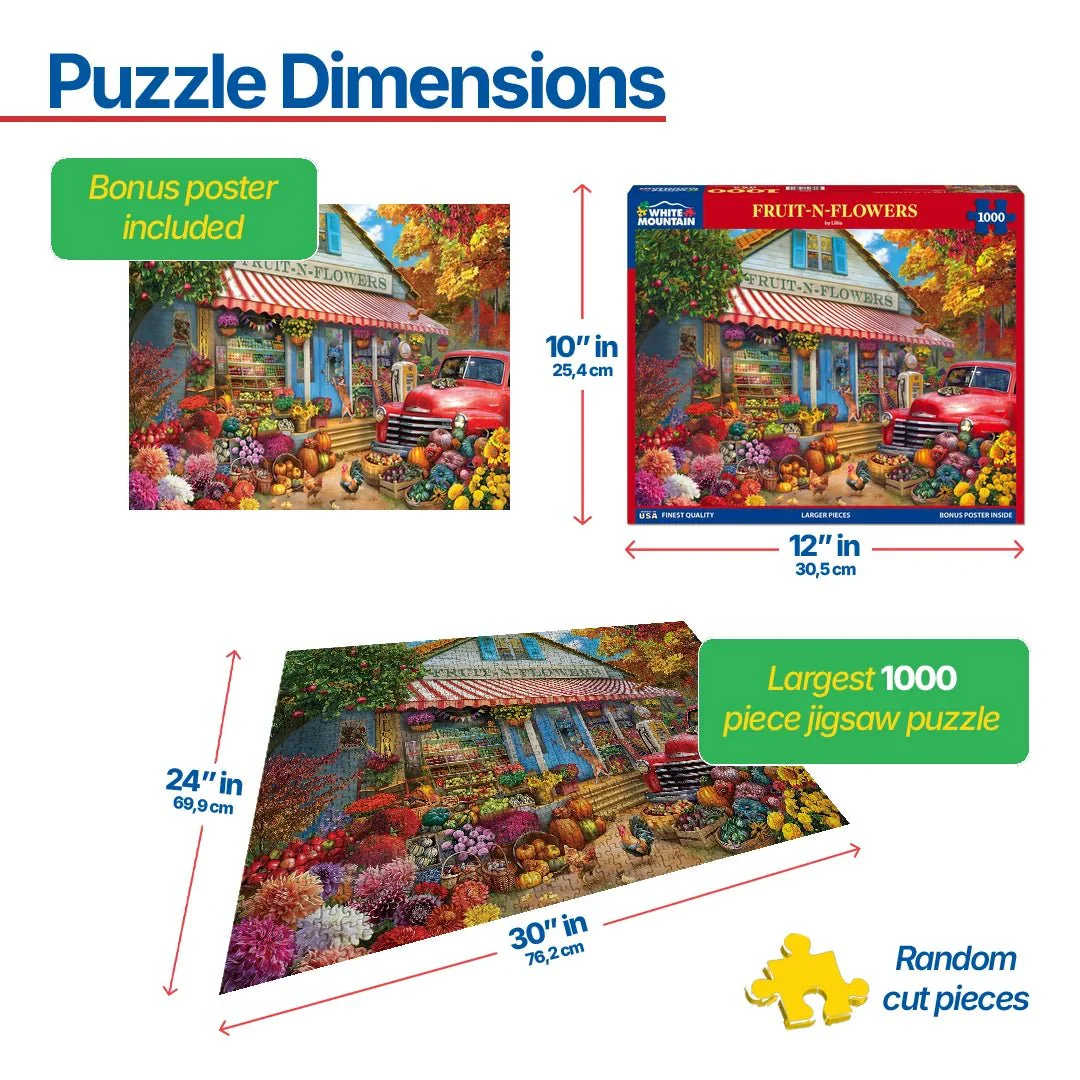 Fruit N Flowers (2039pz) - 1000 Piece Jigsaw Puzzle - Image 3