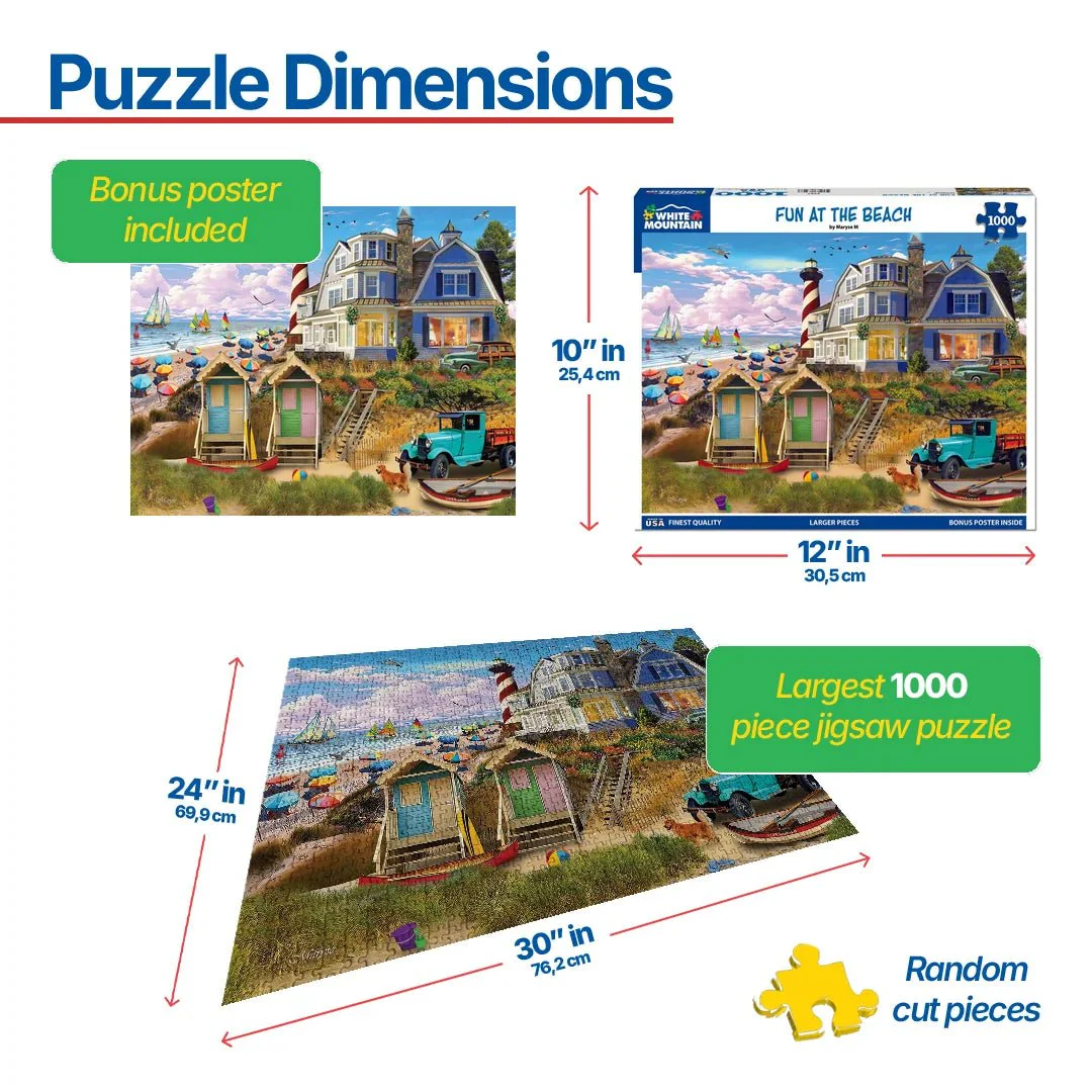 Fun At The Beach (2027pz) - 1000 Piece Jigsaw Puzzle - Image 3