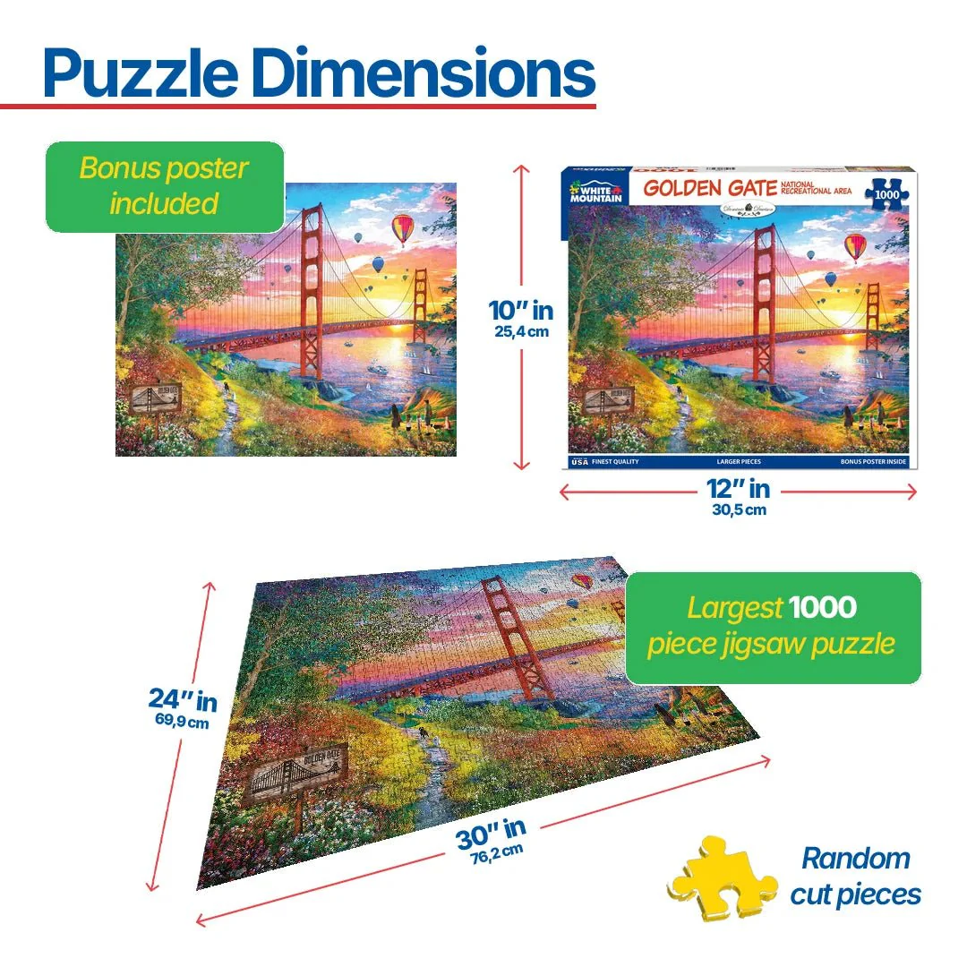 Golden Gate (1788pz) - 1000 Piece Jigsaw Puzzle - Image 3