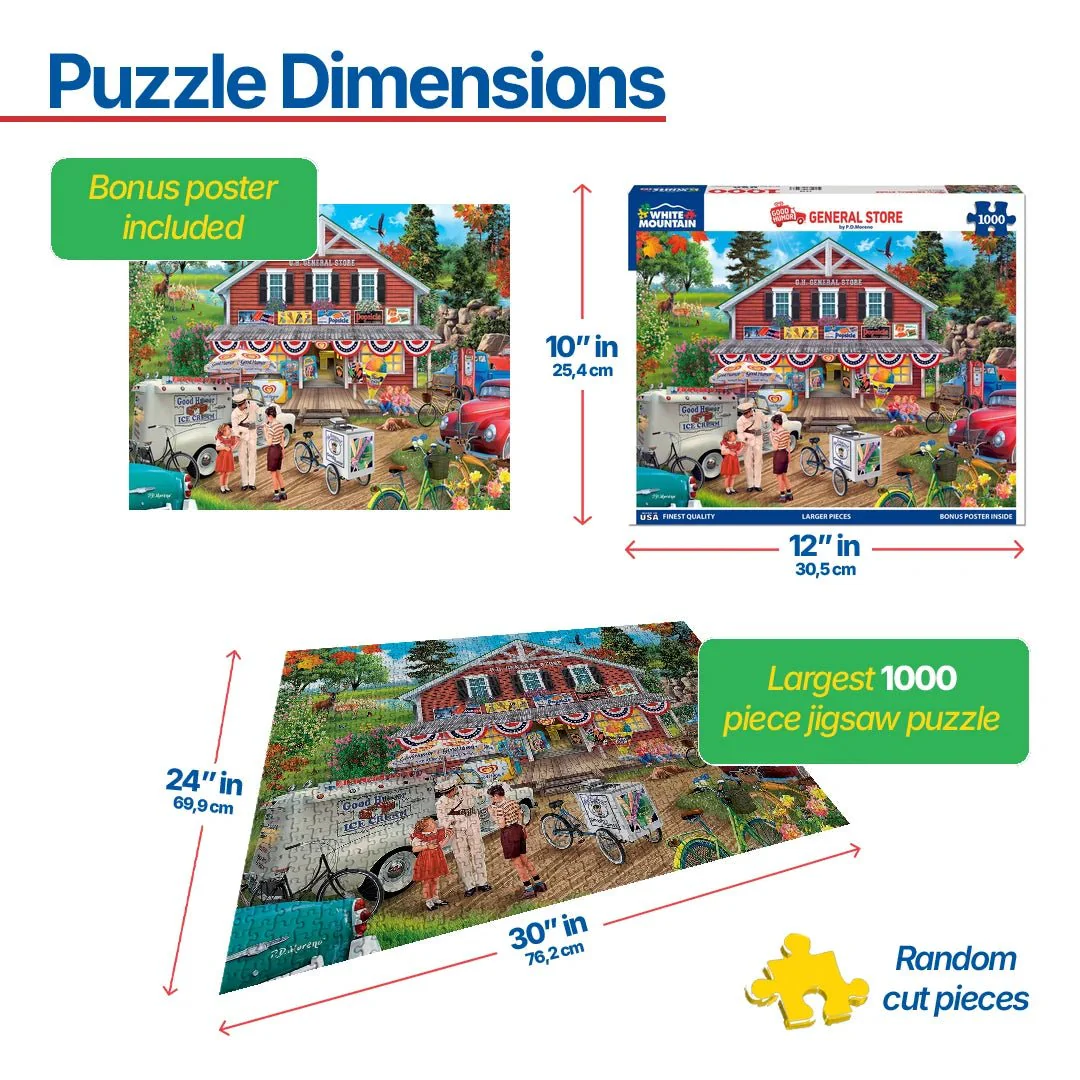 Good Humor General Store (1640pz) - 1000 Piece Jigsaw Puzzle - Image 3