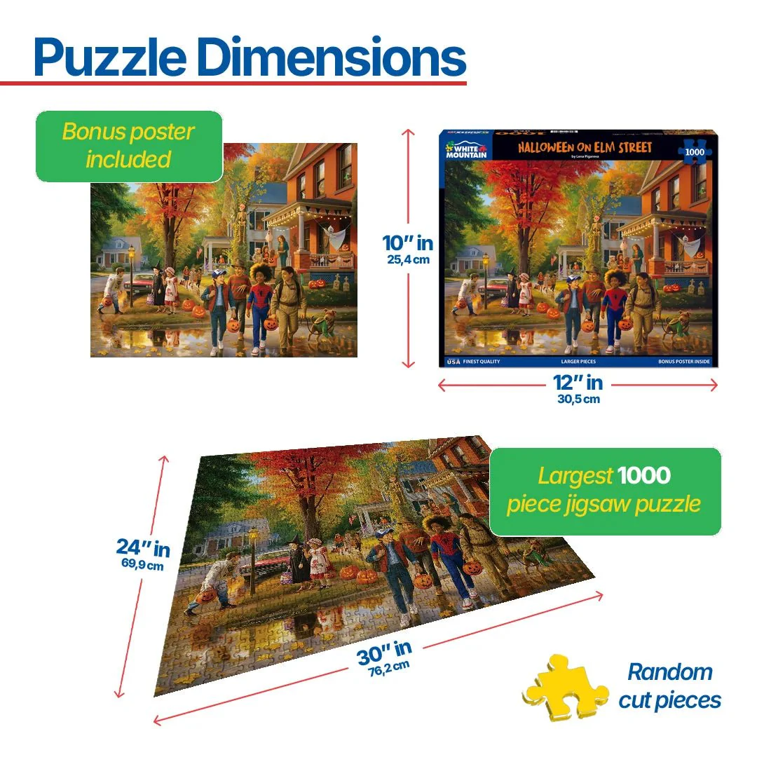 Halloween On Elm Street (2136pz) - 1000 Piece Jigsaw Puzzle - Image 3
