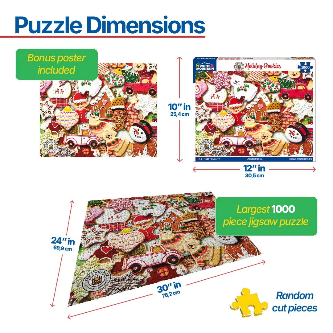 Holiday Cookies-King Arthur Flour (1922pz) - 1000 Piece Jigsaw Puzzle - Image 3