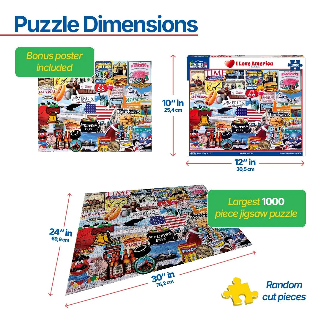 I Love America (1279pz) - 1000 Pieces - Image 3