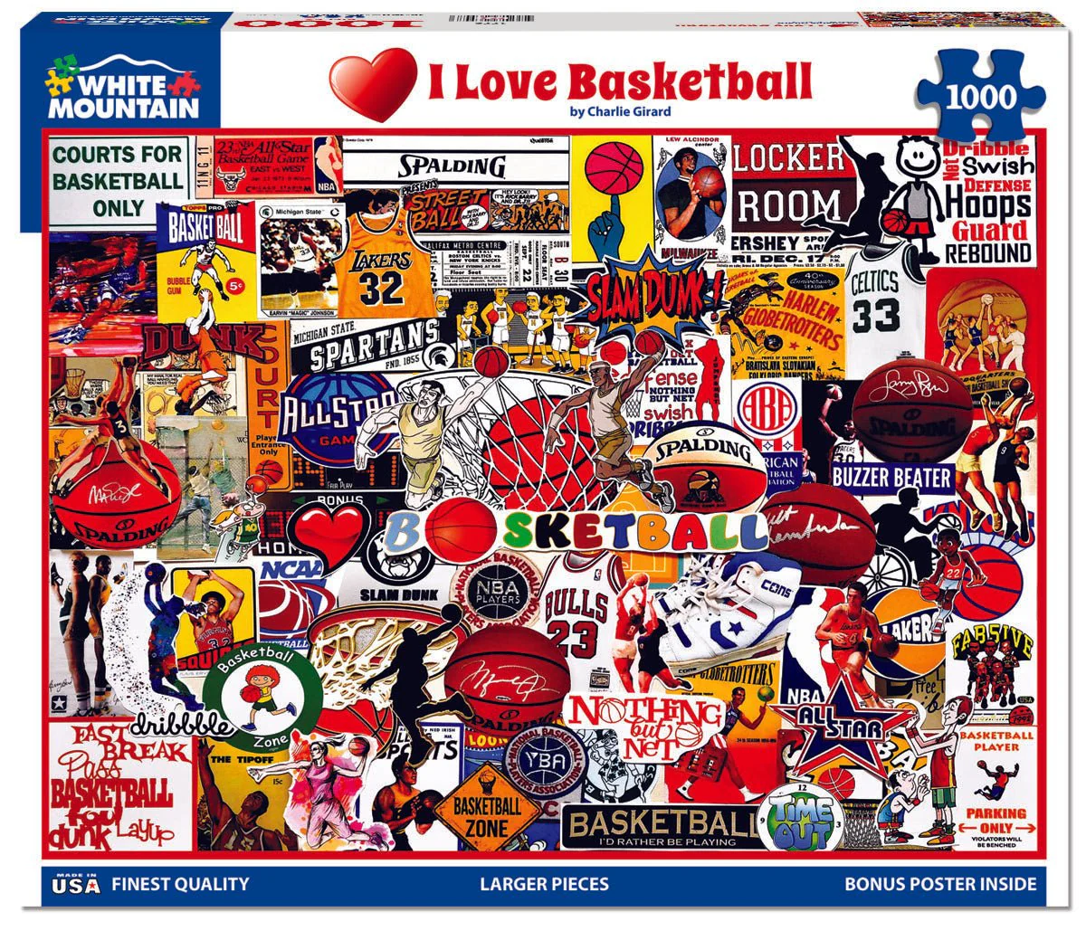 I Love Basketball (1772pz) - 1000 Piece Jigsaw Puzzle - Image 2