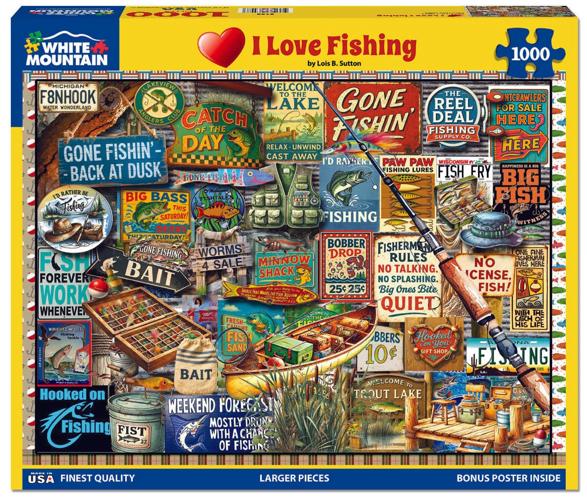 I Love Fishing (2169pz) - 1000 Piece Jigsaw Puzzle - Image 2