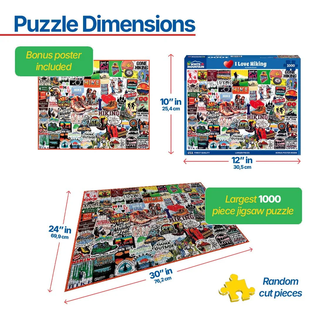 I Love Hiking (2172pz) - 1000 Piece Jigsaw Puzzle - Image 3