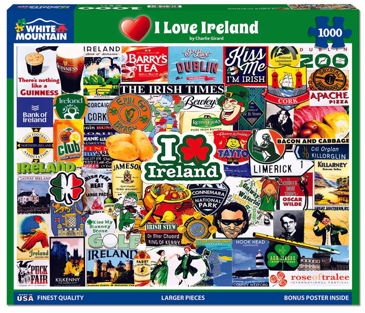 I Love Ireland (1774pz) - 1000 Piece Jigsaw Puzzle - Image 2