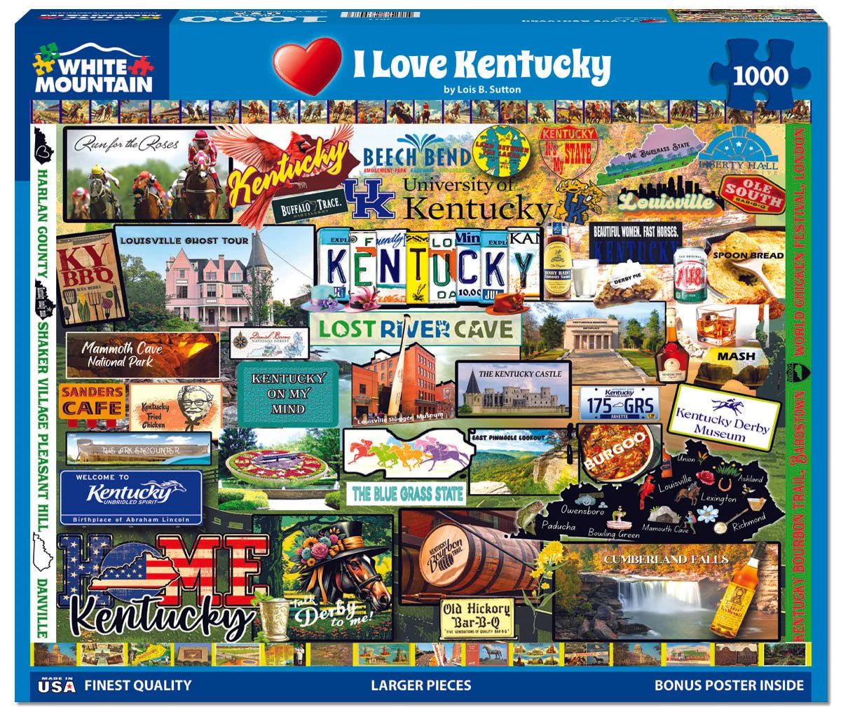 I Love Kentucky (2011pz) - 1000 Piece Jigsaw Puzzle - Image 2