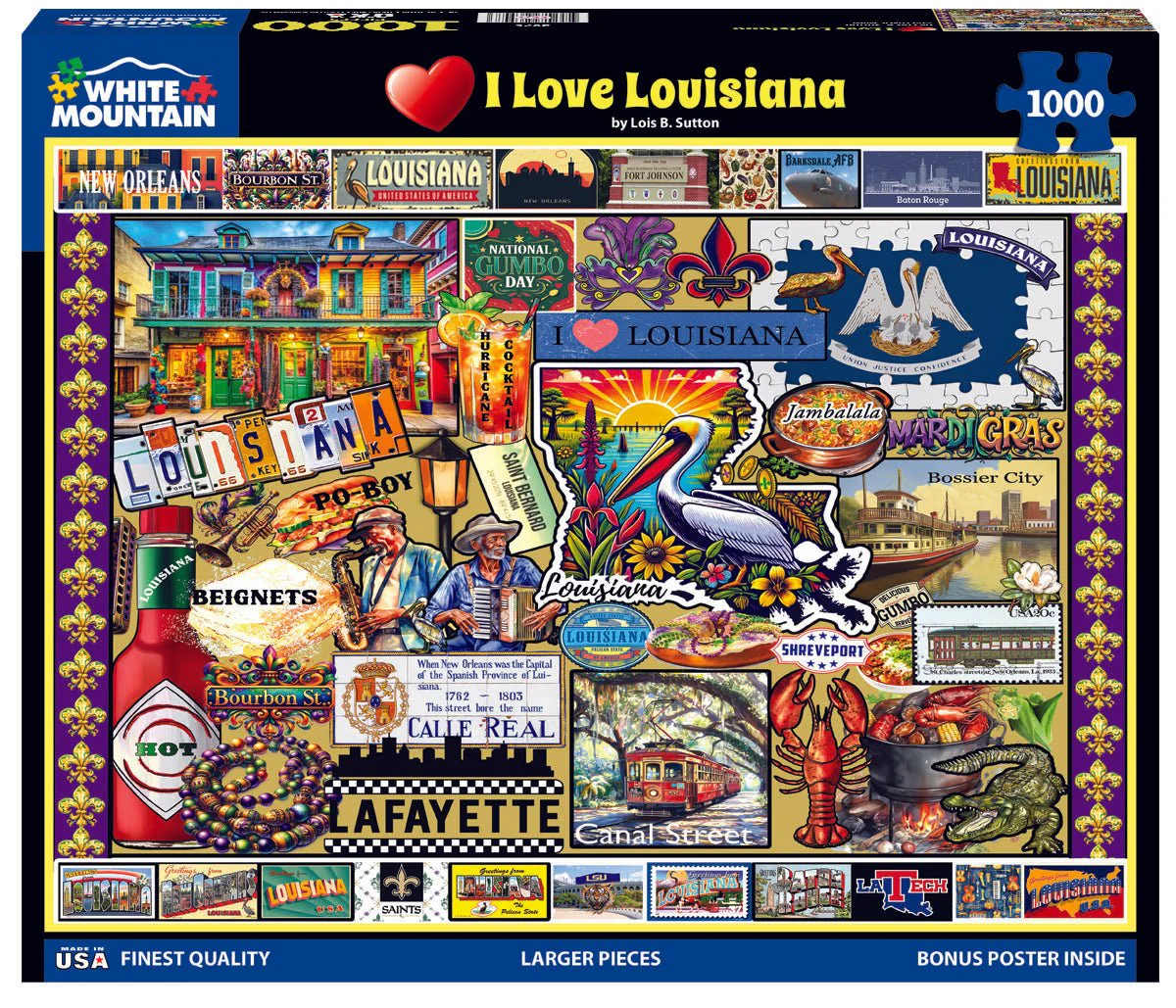 I Love Louisiana (2076pz) - 1000 Piece Jigsaw Puzzle - Image 2