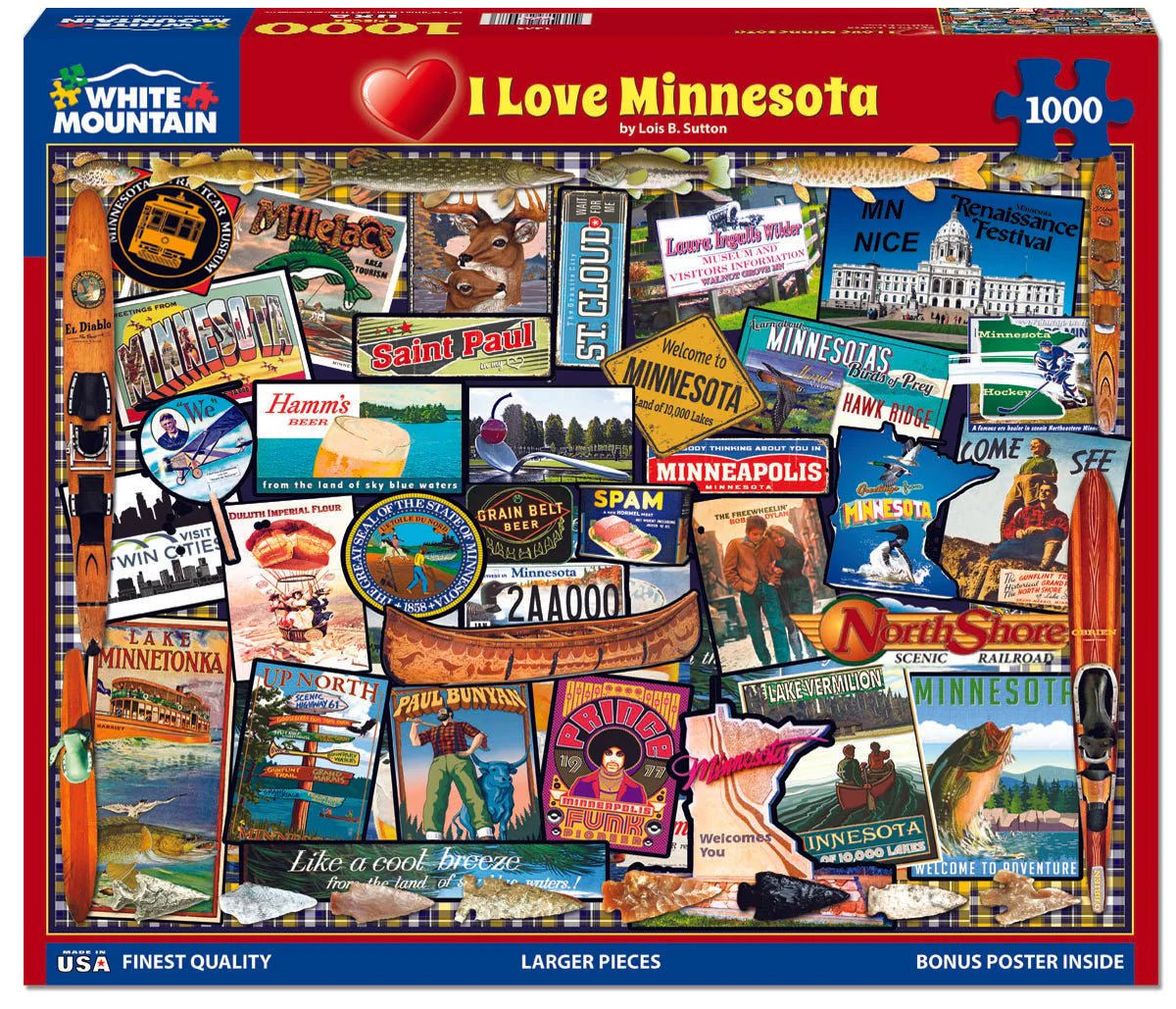 I Love Minnesota (1469pz) - 1000 Piece Jigsaw Puzzle - Image 2
