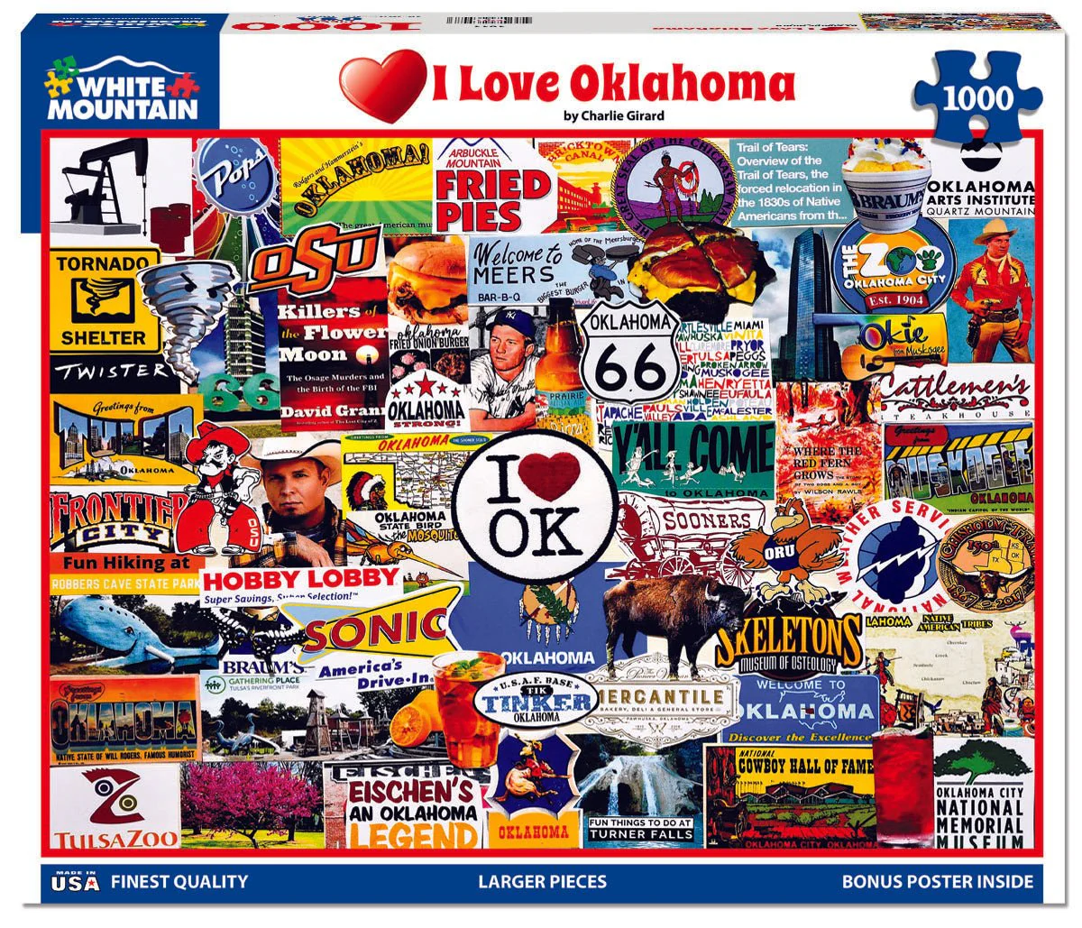 I Love Oklahoma (1811pz) - 1000 Piece Jigsaw Puzzle - Image 2