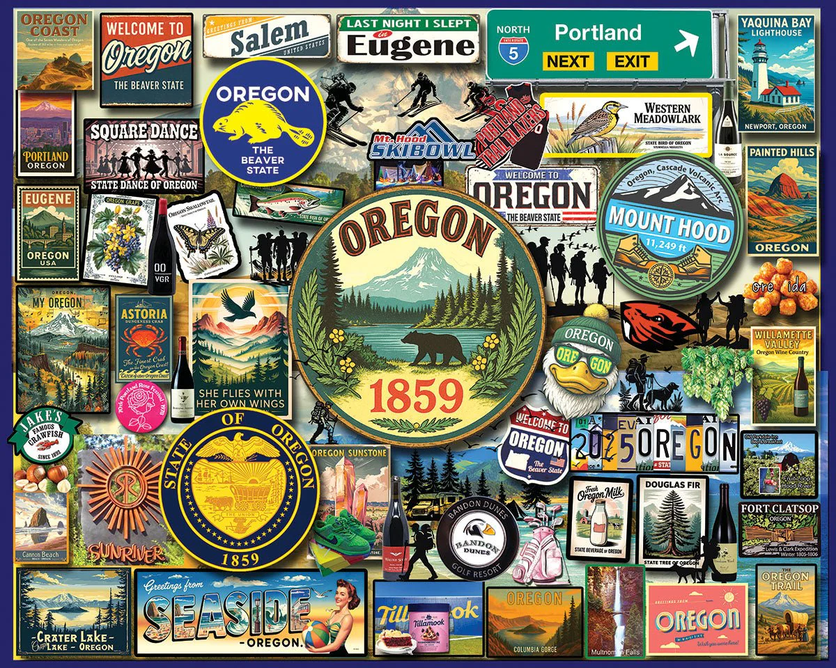 I Love Oregon (2190pz) - 1000 Piece Jigsaw Puzzle