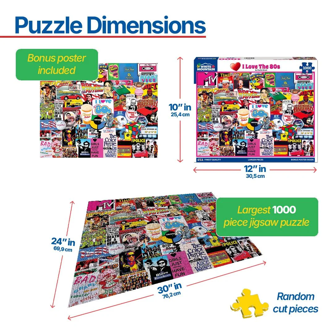 I Love the 1980's (1525pz) - 1000 Pieces - Image 3