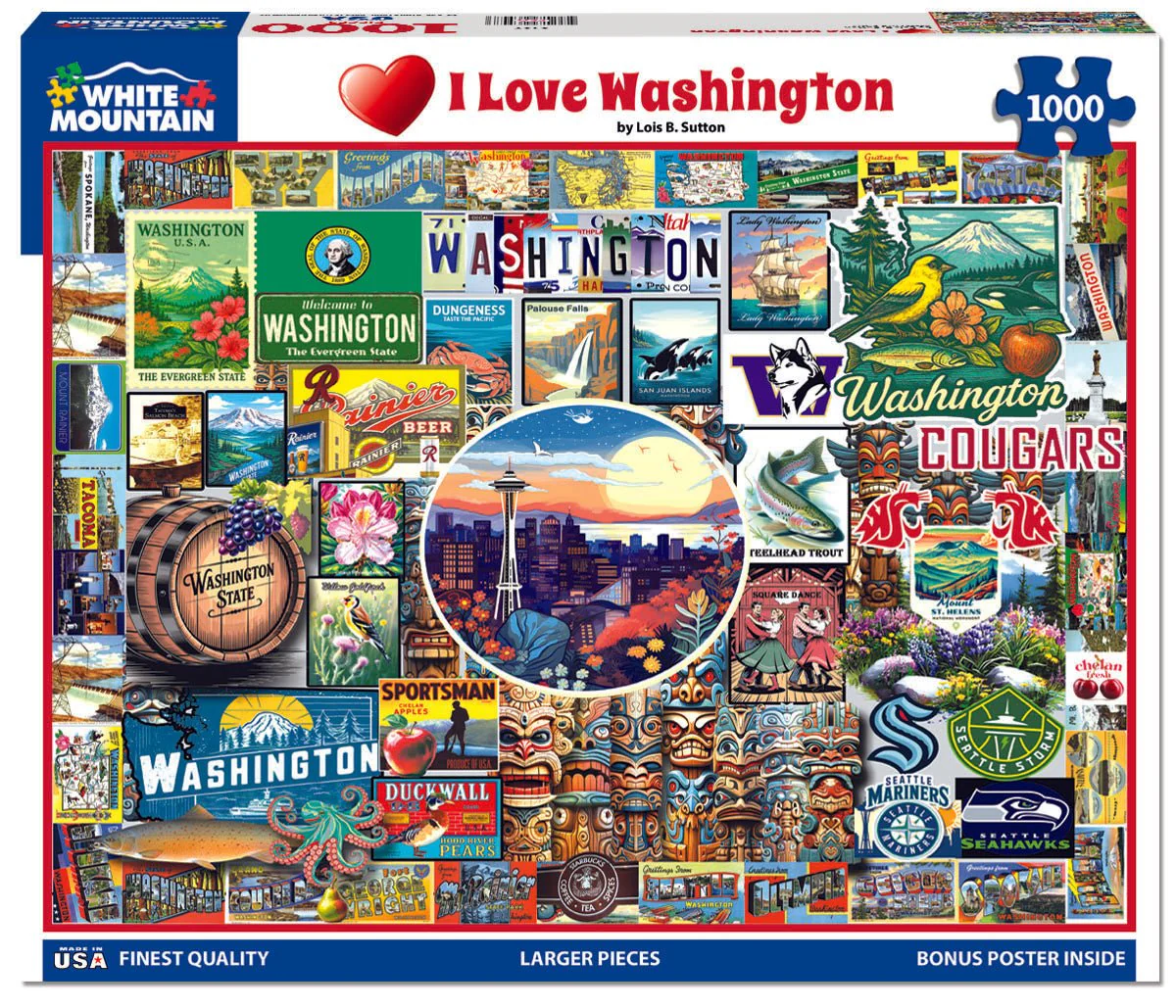 I Love Washington (2127pz) - 1000 Piece Jigsaw Puzzle - Image 2