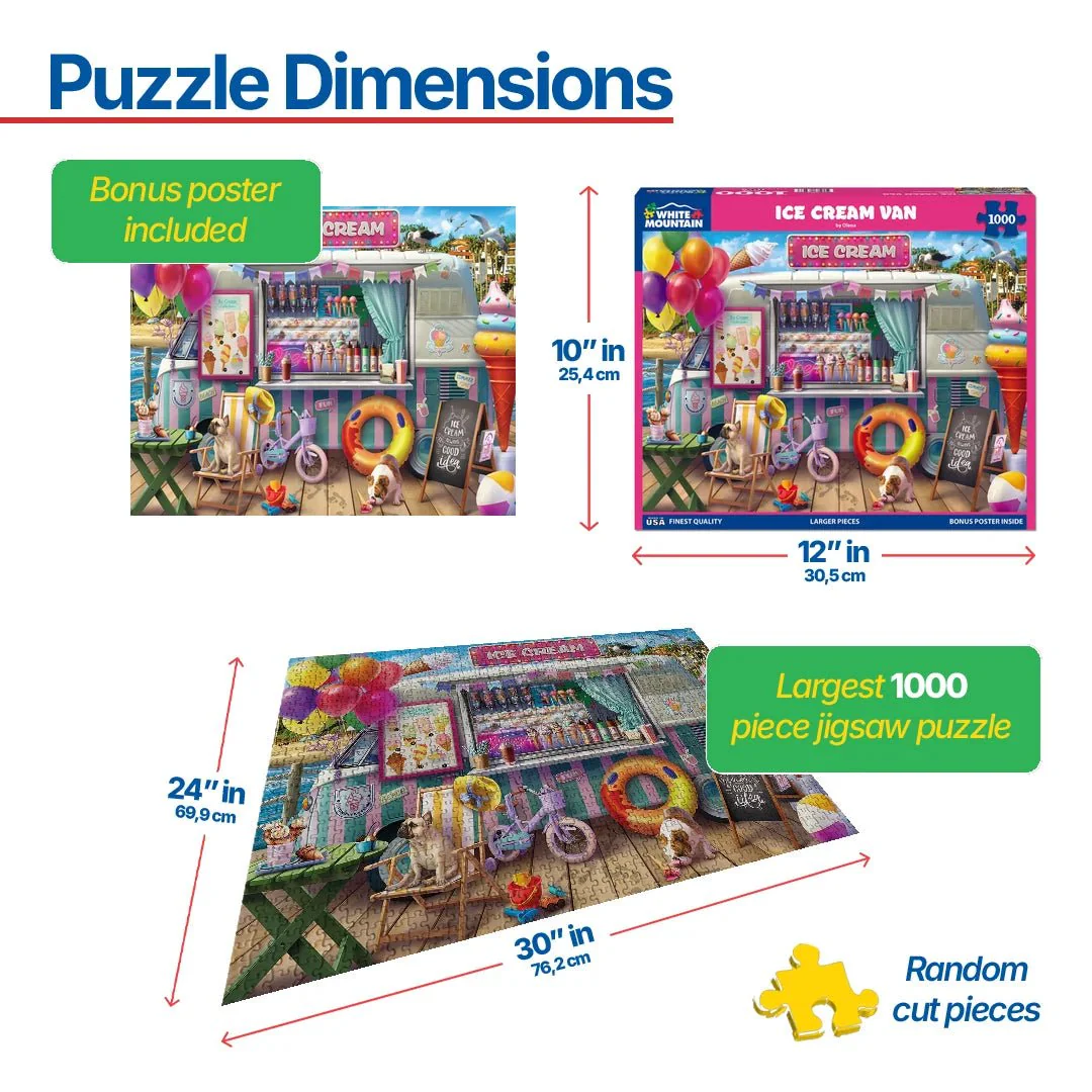 Ice Cream Van (2043pz) - 1000 Piece Jigsaw Puzzle - Image 3