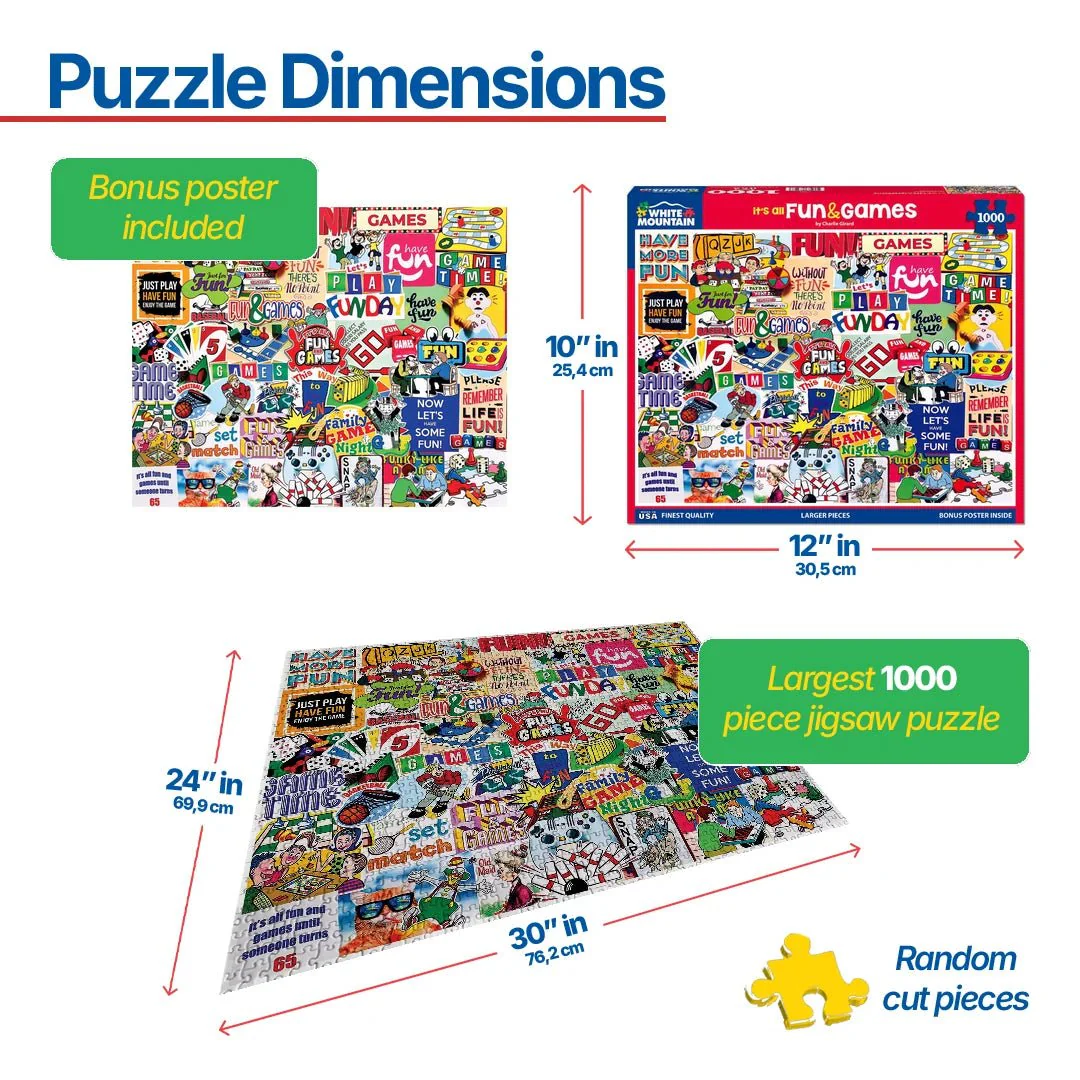 It’s All Fun & Games (1902pz) - 1000 Piece Jigsaw Puzzle - Image 3