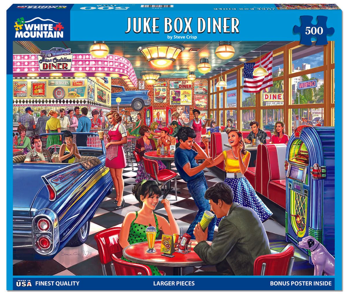 Juke Box Diner (1897pz) - 500 Piece Jigsaw Puzzle - Image 2