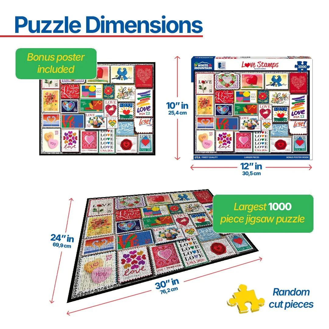 Love Stamps (1510pz) - 1000 Pieces - Image 3