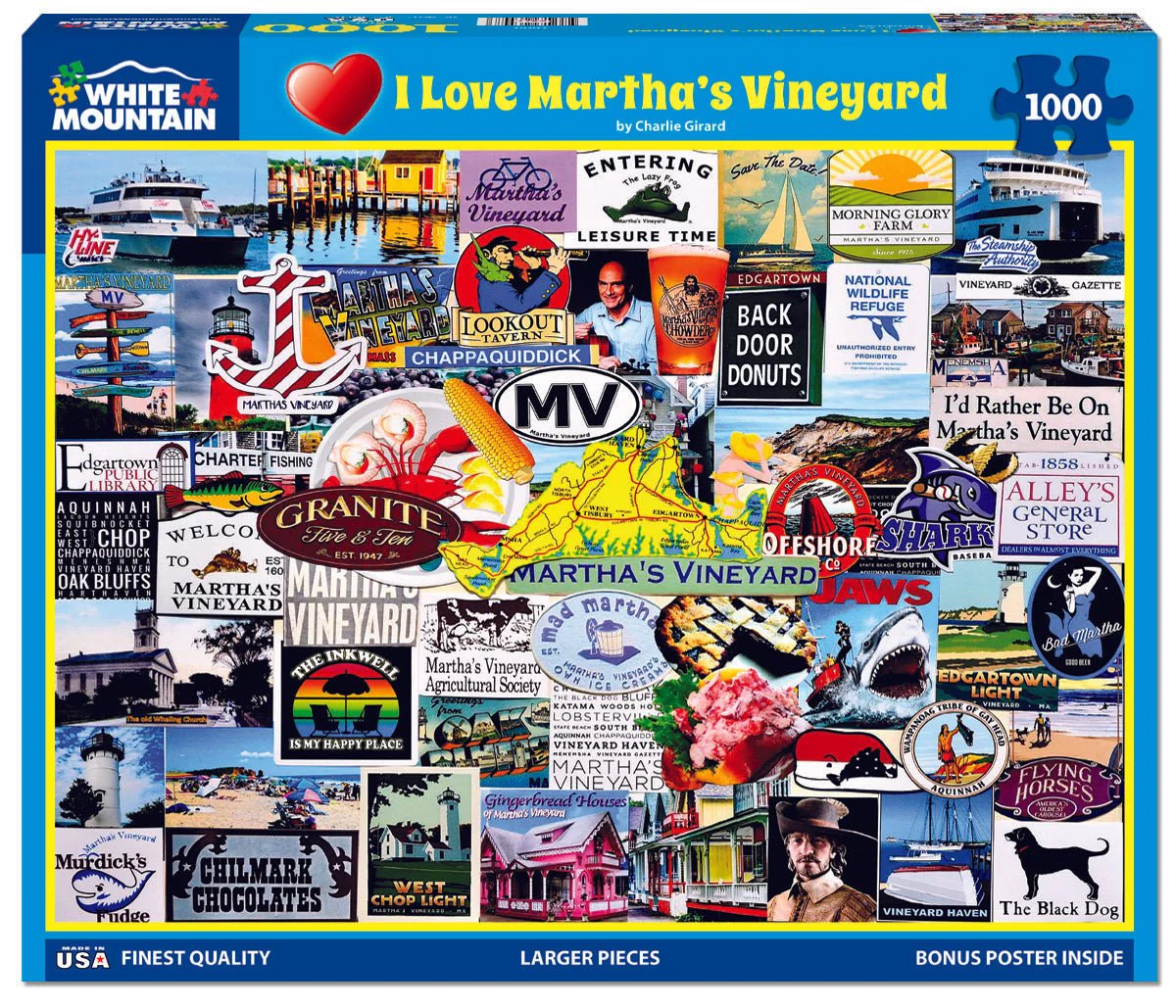 I Love Martha’s Vineyard (1860pz) - 1000 Piece Jigsaw Puzzle - Image 2