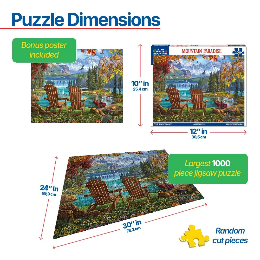 Mountain Paradise (1977pz) - 1000 Piece Jigsaw Puzzle - Image 3