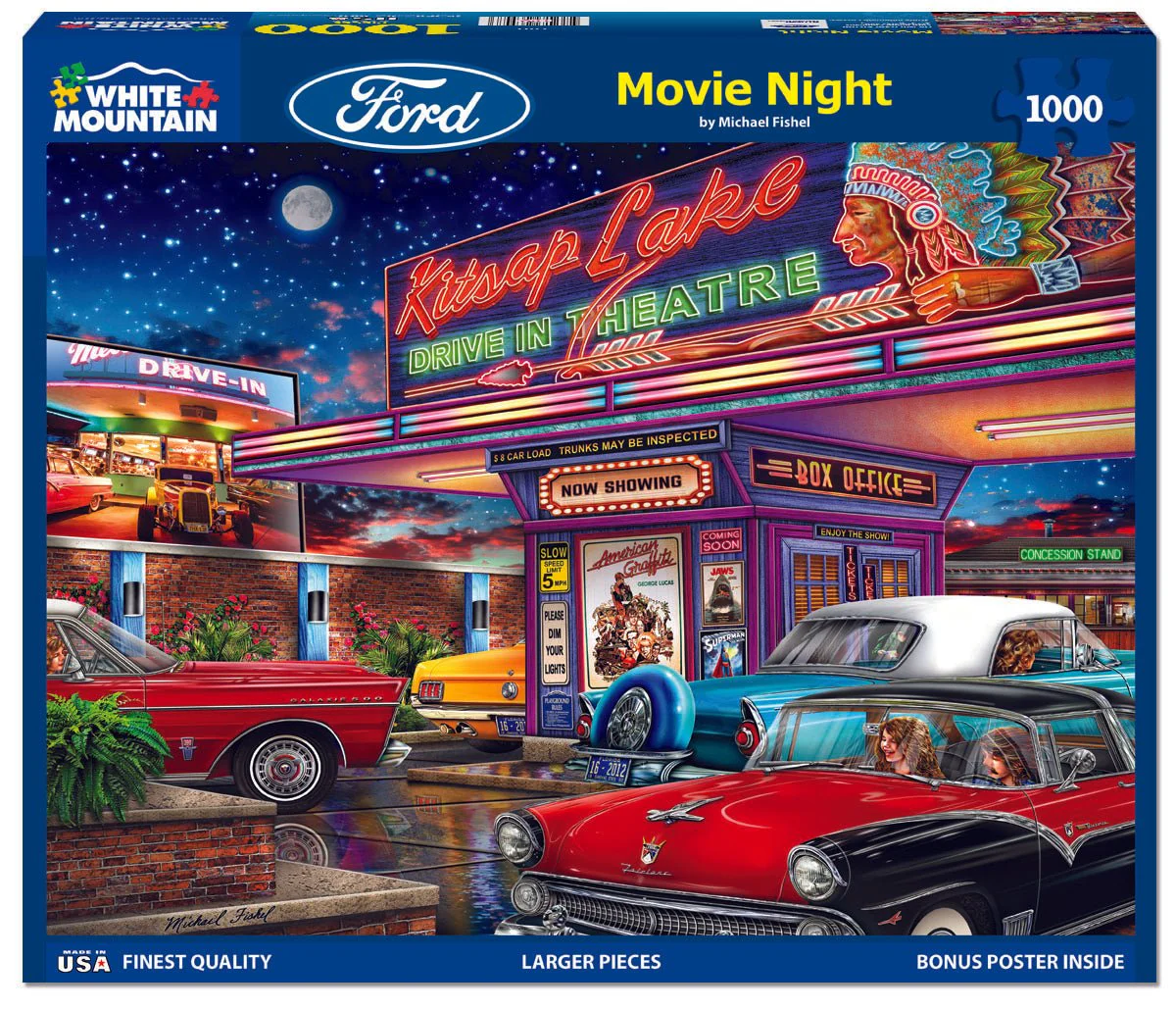 Movie Night (2101pz) - 1000 Piece Jigsaw Puzzle - Image 2