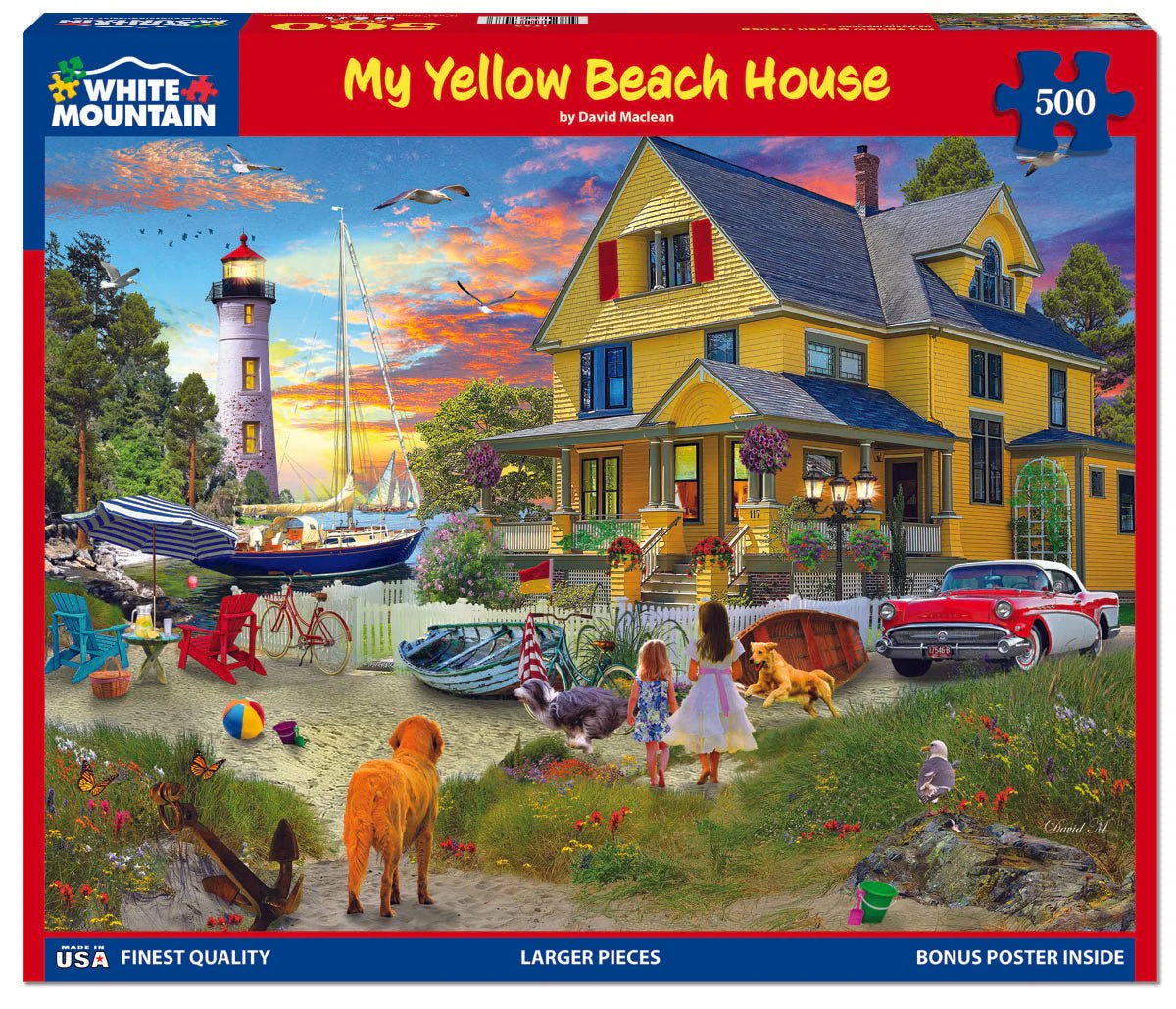 My Yellow Beach House (1795pz) - 500 Piece Jigsaw Puzzle - Image 2