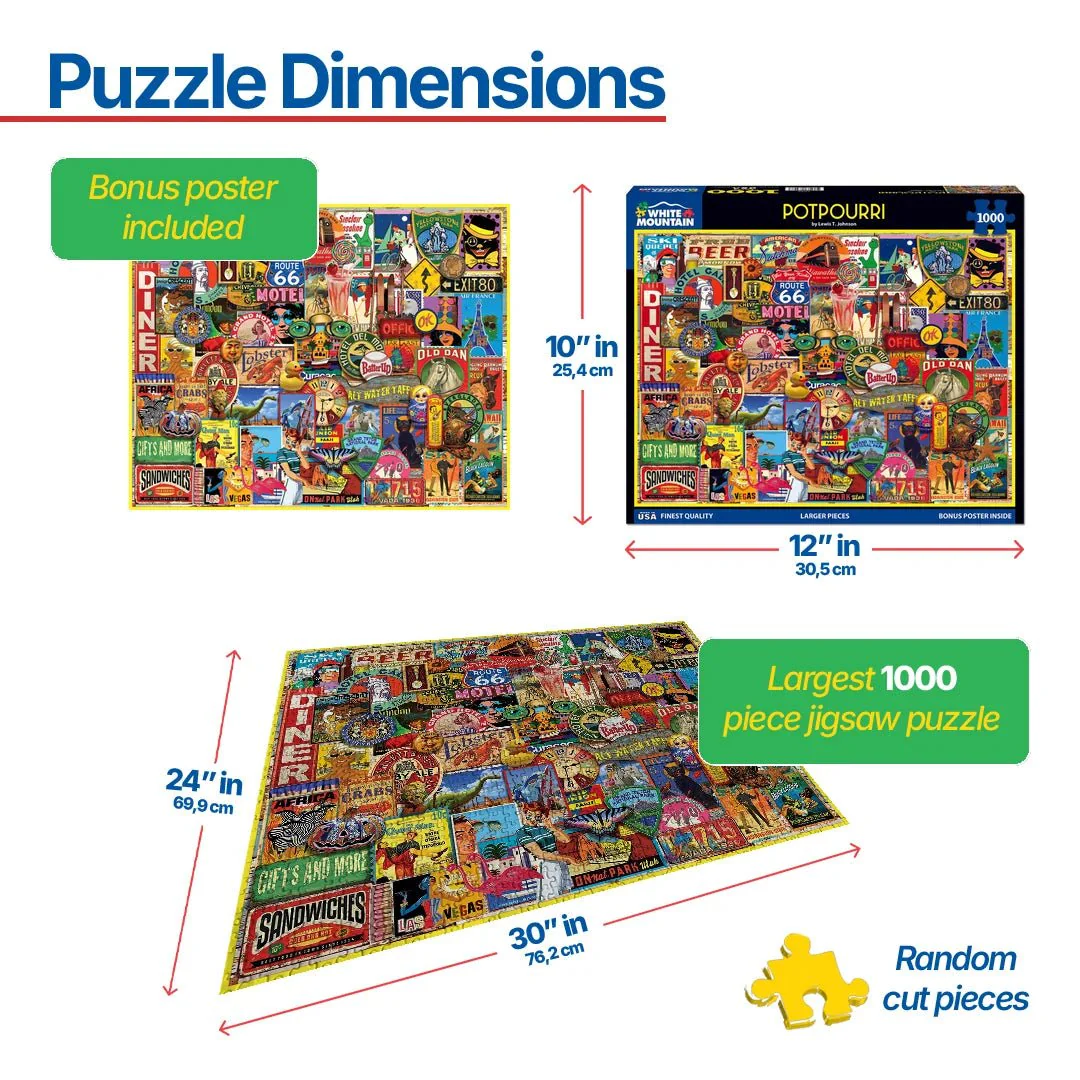 Potpourri (1848pz) - 1000 Piece Jigsaw Puzzle - Image 3